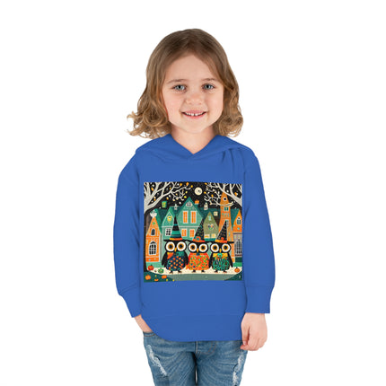 Night of the Trick-or-Treating Owlets Toddler Pullover Fleece Hoodie