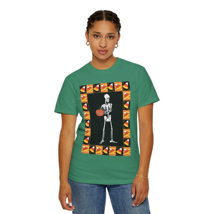 Candy Corn Skeleton Unisex Garment-Dyed T-shirt