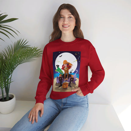 Moonlit Pirate Halloween Unisex Heavy Blend™ Crewneck Sweatshirt