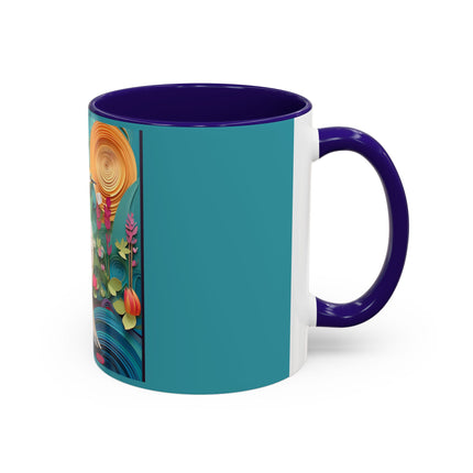 Elegant Egret Oasis Colorful Mugs (11oz, 15oz)
