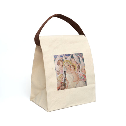 Madonna with Child Surrounded by Musical Angels by Gerda Wegener Canvas Lunch Bag With Strap