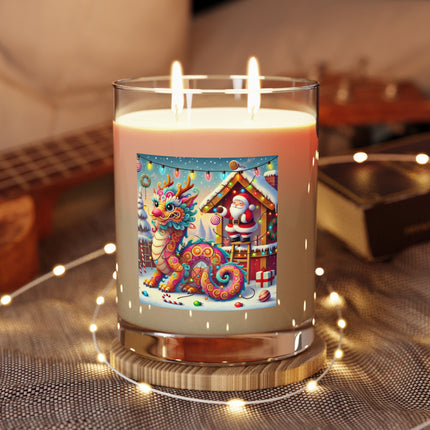 The Playful Dragon's Christmas Scented Candle - Full Glass, 11oz