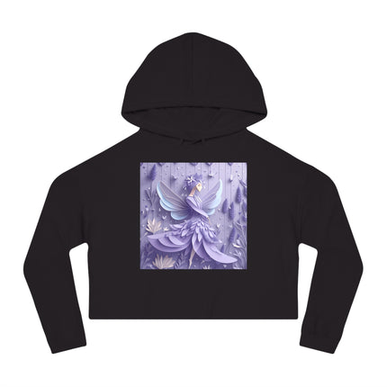 Lavender Fairy Women’s Cropped Hooded Sweatshirt