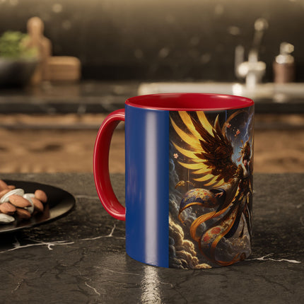 Valkyrie Descending Through Storm Colorful Mugs (11oz, 15oz)
