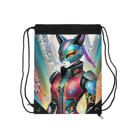 Cyberpunk Chic Drawstring Bag