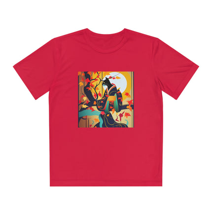 Black Cat in Kimono Youth Competitor Tee