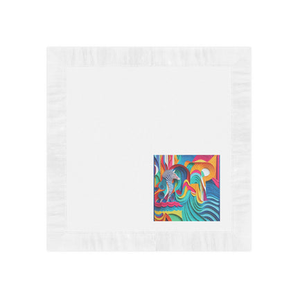 Surfing Zebra White Coined Napkins
