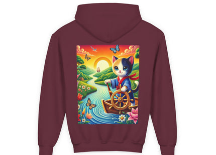 Sailor Kitten’s River Adventure Youth Heavy Blend Hooded Sweatshirt
