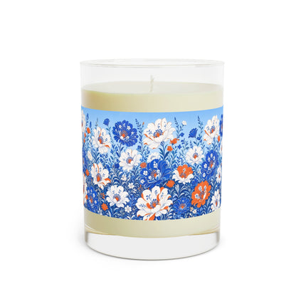 🌸💙 The Lady Of The Blue Blossom Garden Scented Candle – Art Deco Floral Elegance