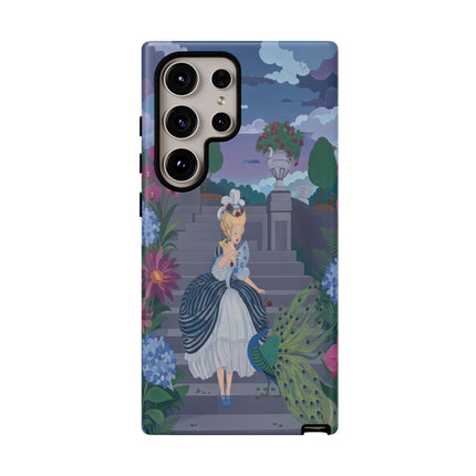 🦚🌸 The Peacock Garden Terrace Phone Case – Art Deco Floral Elegance