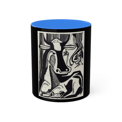 The Large Cow by Ernst Ludwig Kirchner Colorful Mugs, 11oz