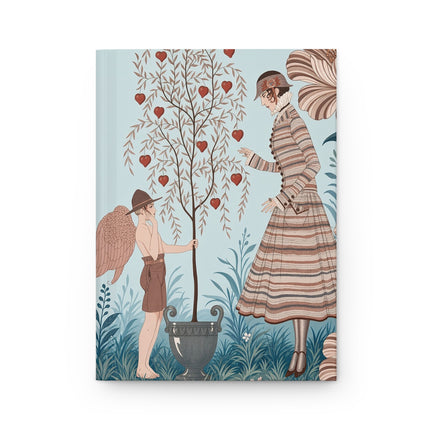 💘🌸 The Enchanted Heart Tree Garden Hardcover Journal – Art Deco Romantic Whimsy