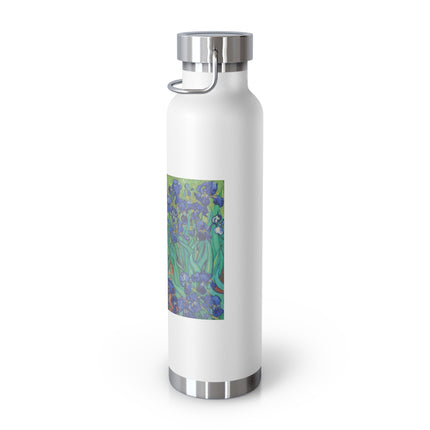 Irises by Vincent Van Gogh Copper Vacuum Insulated Bottle, 22oz