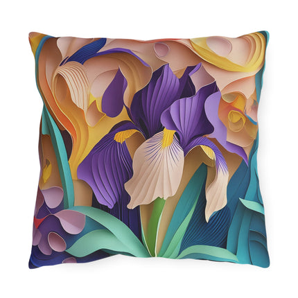 The Elegant Iris Flower Outdoor Pillows