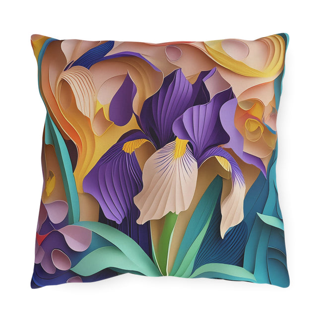 The Elegant Iris Flower Outdoor Pillows