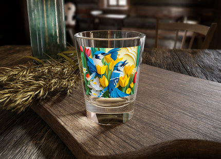 Blue Jays in a Spring Garden Shot Glass, 1.5oz