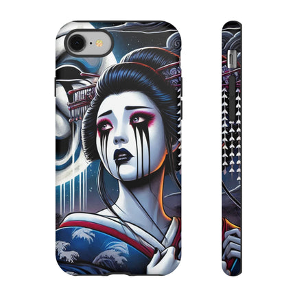 Geisha’s Black Ink Tears Phone Cases