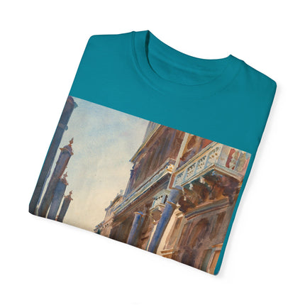 Gondola Moorings on the Grand Canal by John Singer Sargent  Unisex Garment-Dyed T-shirt