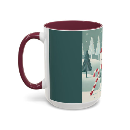 Candy Cane Timekeeper Bunny Colorful Mugs (11oz, 15oz)