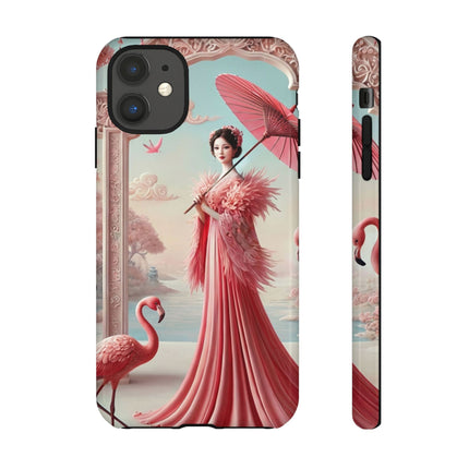 Petals, Porcelain, and Flamingos Phone Cases