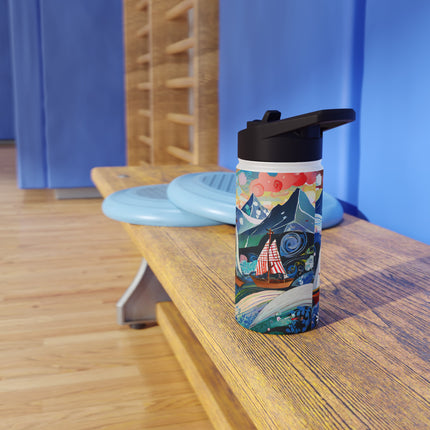 Nautical Patterns Stainless Steel Water Bottle