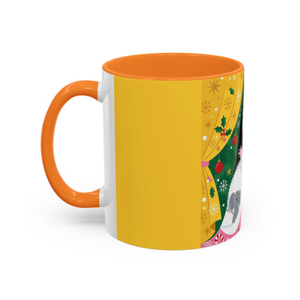💌🎄 The Christmas Letter Of Holly House Colorful Mug – Whimsical Art Deco Holiday Charm