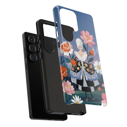 🌸🎀 The Grand Floral Promenade Phone Case – Art Deco Fashion Fantasy