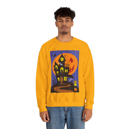 Halloween Night at the Haunted House Unisex Heavy Blend™ Crewneck Sweatshirt