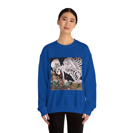 Mitsukuni Defying the Skeleton Spectre by Utagawa Kuniyoshi Heavy Blend™ Crewneck Sweatshirt