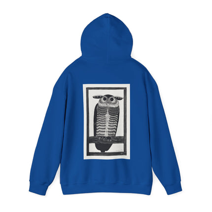 Horned Owl by Samuel Jessurun de Mesquita Heavy Blend™ Hooded Sweatshirt