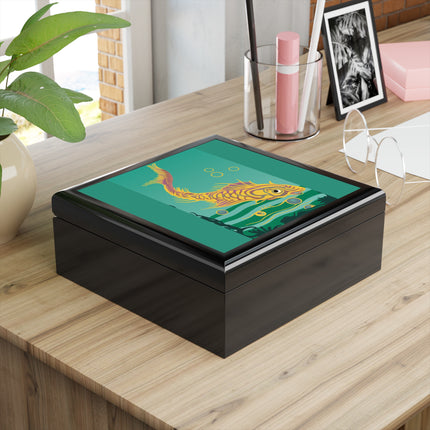 Golden Serenity Jewelry Box