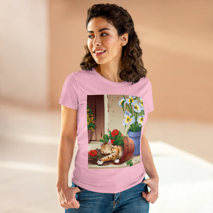 Blooming Serenity Women's Midweight Cotton Tee