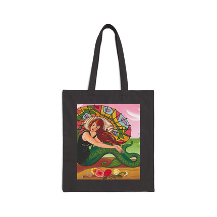 Siren Serenade Cotton Canvas Tote Bag