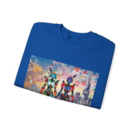 Cyber Punk Robot Models Unisex Heavy Blend™ Crewneck Sweatshirt