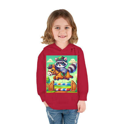 Raccoon Rider Toddler Pullover Fleece Hoodie