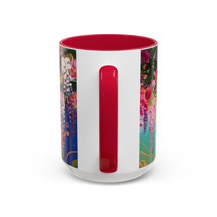 Golden Wisteria Elegance Colorful Mugs (11oz, 15oz)