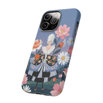 🌸🎀 The Grand Floral Promenade Phone Case – Art Deco Fashion Fantasy