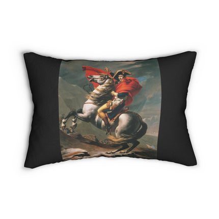 Napoleon Crossing the Alps by Jacques-Louis David Spun Polyester Lumbar Pillow