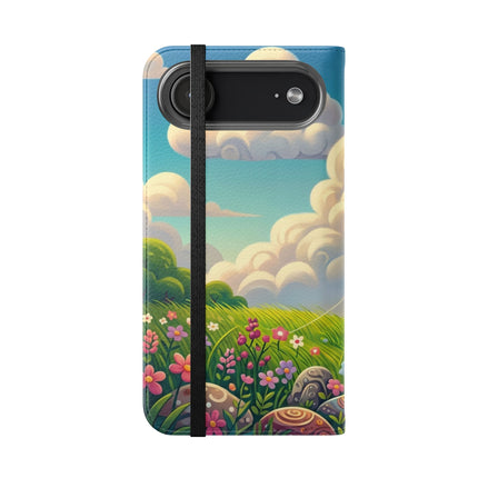 🪁🐉 Geisha Kitten and the Dragon Kite Flip Case – Joyful Flight & Dragon Spirit