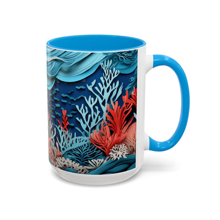 Enchanting Underwater Scene Colorful Mugs (11oz, 15oz)