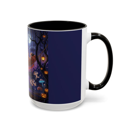 🌙🎃 Moonlit Mischief In The Pumpkin Grove Colorful Mug – Whimsical Halloween Fantasy