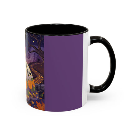 🎃🌙 The Pumpkin Moon Dress Colorful Mug – Whimsical Halloween Fashion
