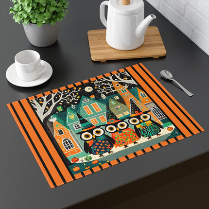Night of the Trick-or-Treating Owlets Placemat, 1pc
