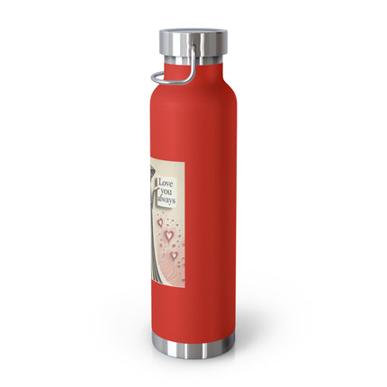 Love You Always Copper Vacuum Insulated Bottle, 22oz