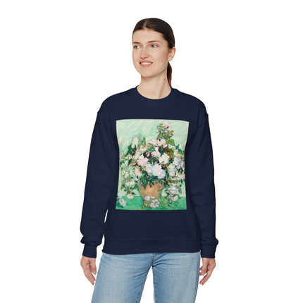 Roses by Vincent Van Gogh Heavy Blend™ Crewneck Sweatshirt