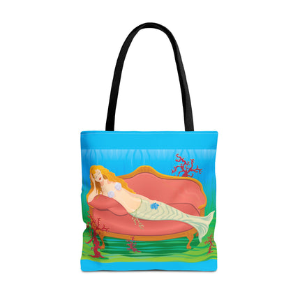 A Mermaid's Peaceful Refuge Tote Bag (AOP)