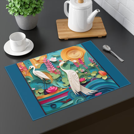 Elegant Egret Oasis Placemat, 1pc