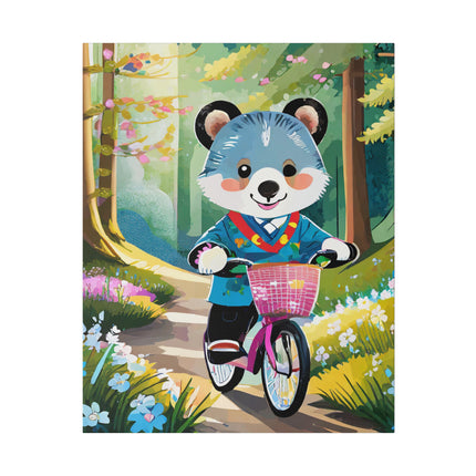Furry Cyclist Matte Canvas, Stretched, 0.75"
