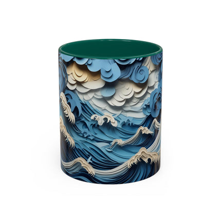 Dramatic Ocean with Crashing Waves Colorful Mugs (11oz, 15oz)
