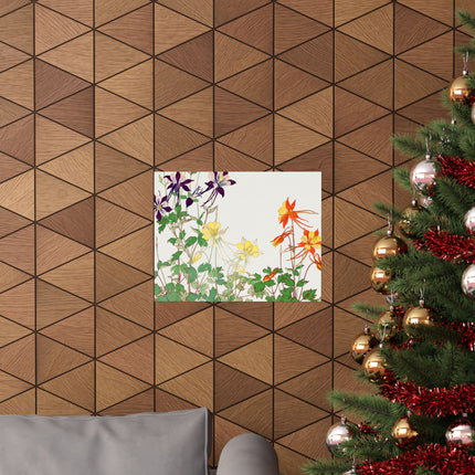 Aquilegia Flower by Tanigami Kônan Premium Matte horizontal posters